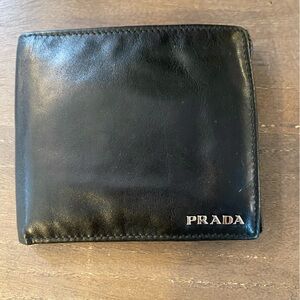 Prada Black Leather Mens Wallet/cardholder